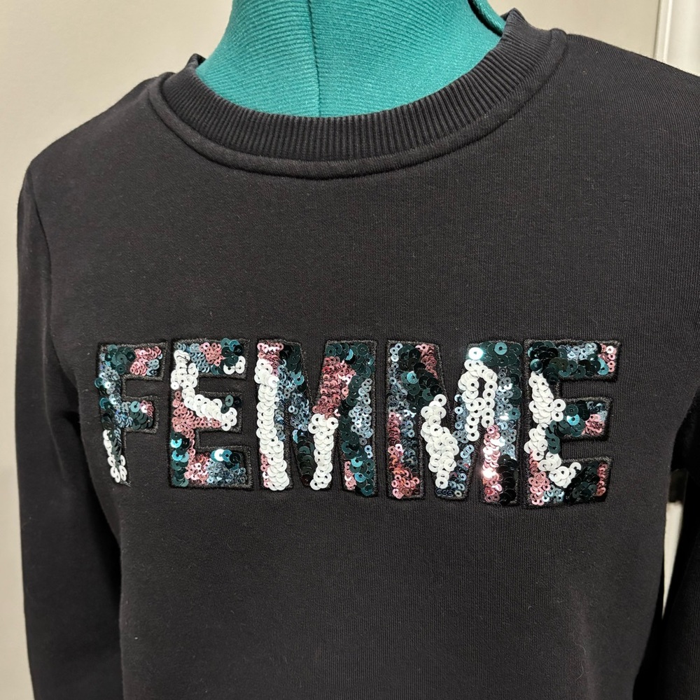Jake*s FEMME Sequince black sweatshirt